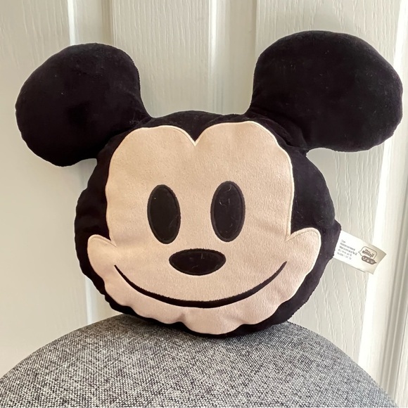 Disney Emoji Mickey Mouse Smiling Plush Pillow - Picture 1 of 4